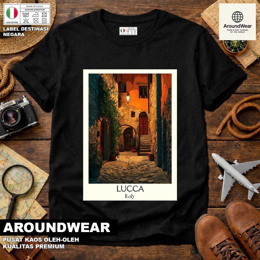 ITALY SOUVENIR T-SHIRT 3 WITH ITALY COUNTRY TAG PREMIUM SOUVENIR MATERIAL GIFT