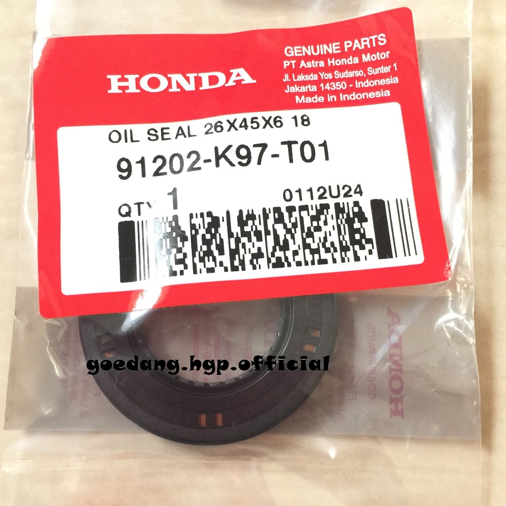 ซีลน้ํามัน 26X45X6 18 ORIGINAL AMH 91202K97T01