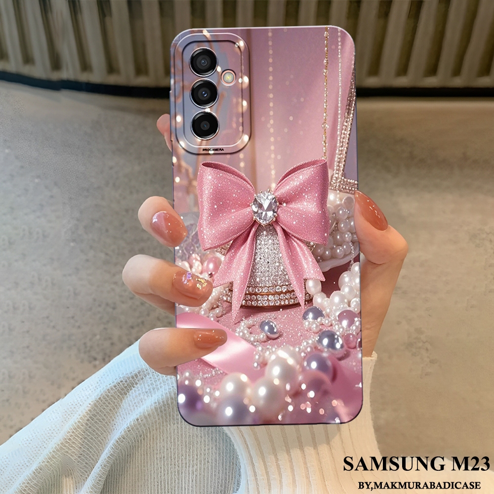 เคส Samsung M23 - M54 - M34 - M32 5G - เคส Procamera แบบยืดหยุ่น Aesthetic Ribbon Motif - เคสแฟชั่นน