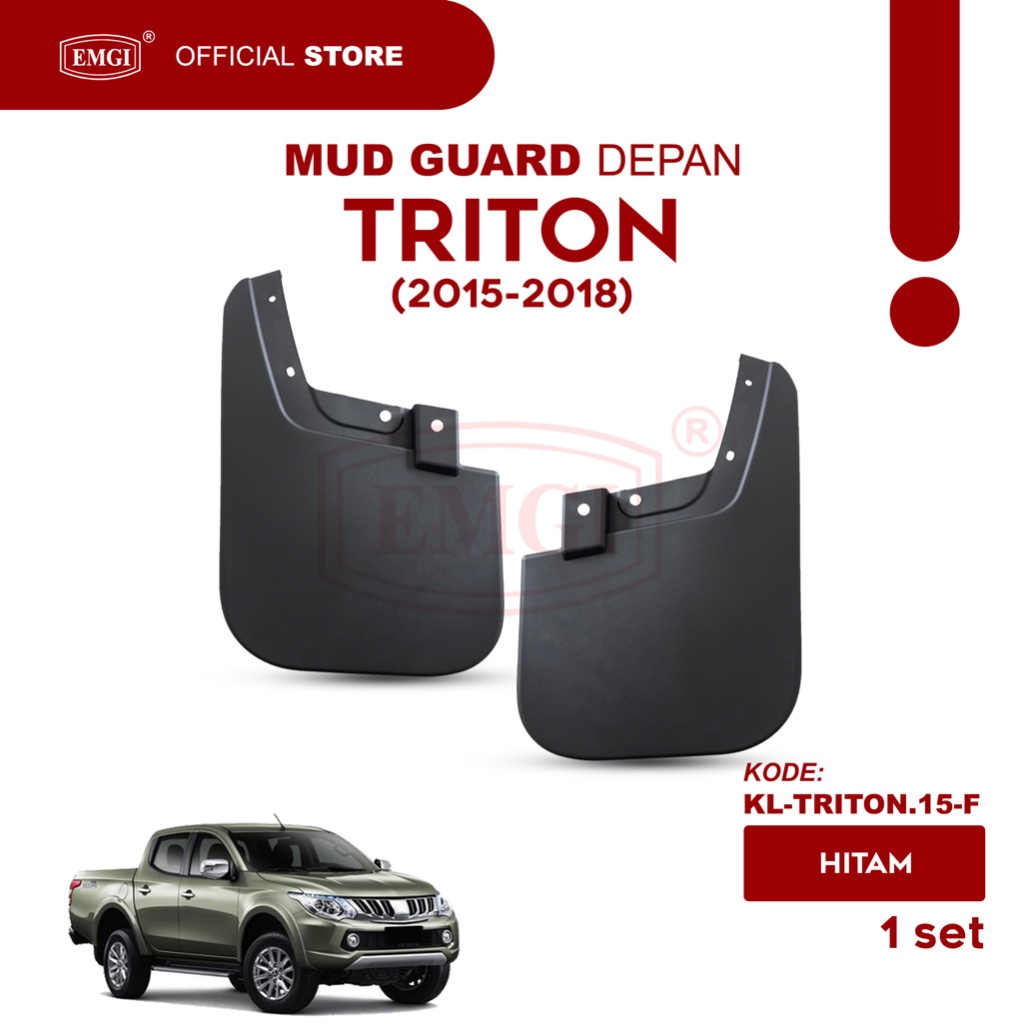 EMGI - พรมโคลนหน้ากันโคลน Triton 2015 2016 2017 2018 SET - KL-TRITON.15-F