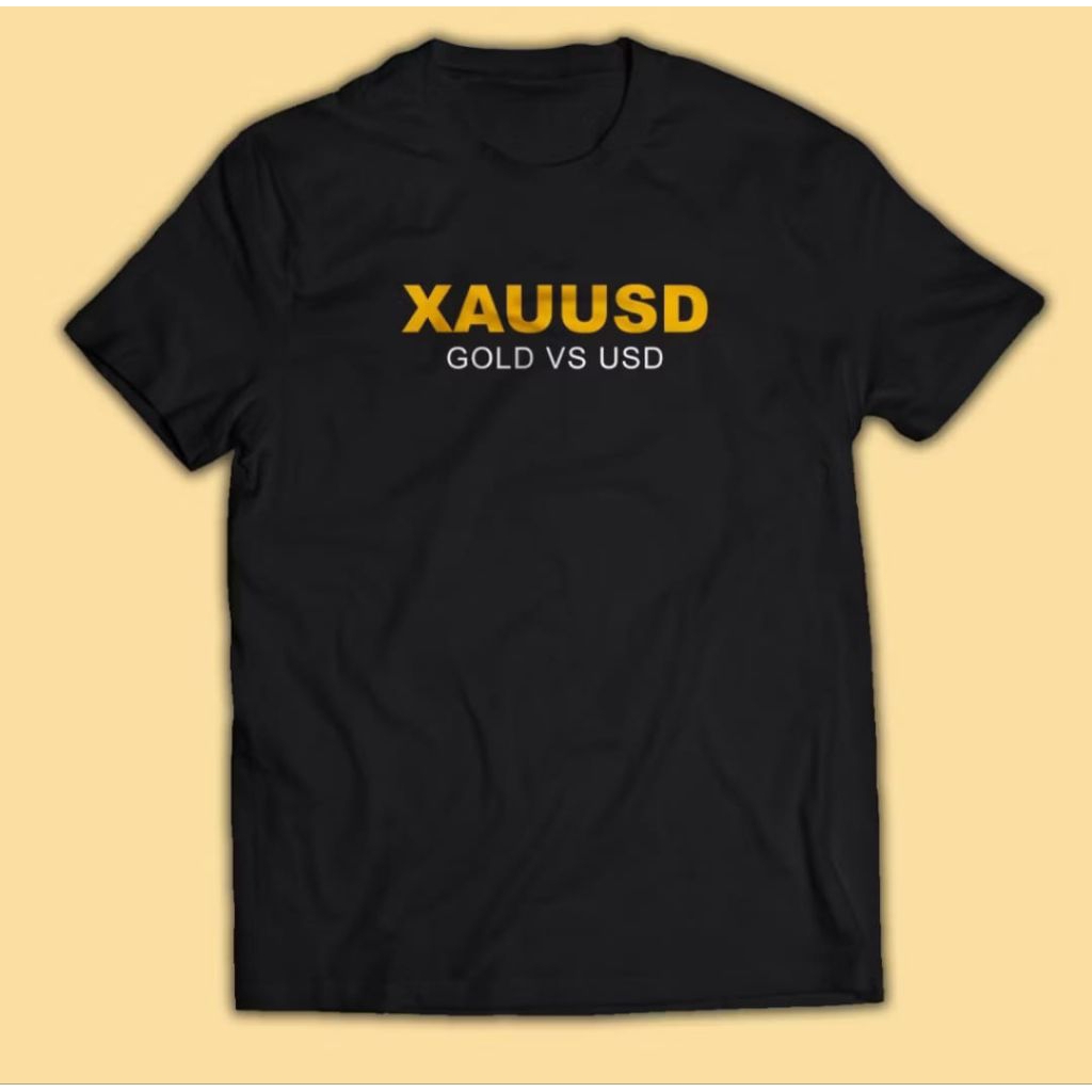 XAUUSD GOLD VS USD เสื้อยืดพร้อม SIMPLE ORANGE MOTIF พร้อมการเชื่อม
