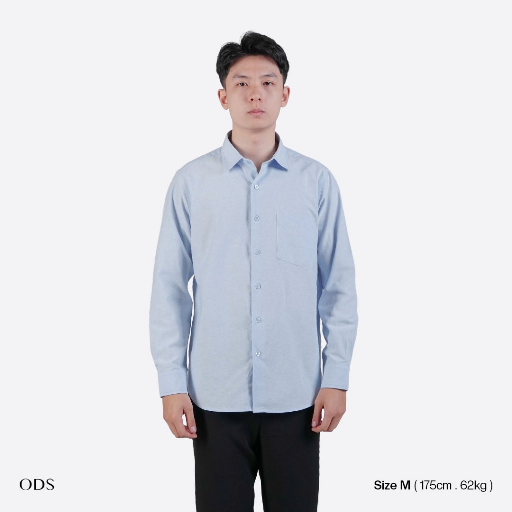 ODS Base เสื้อเชิ้ตแขนยาว สีฟ้าอ่อน