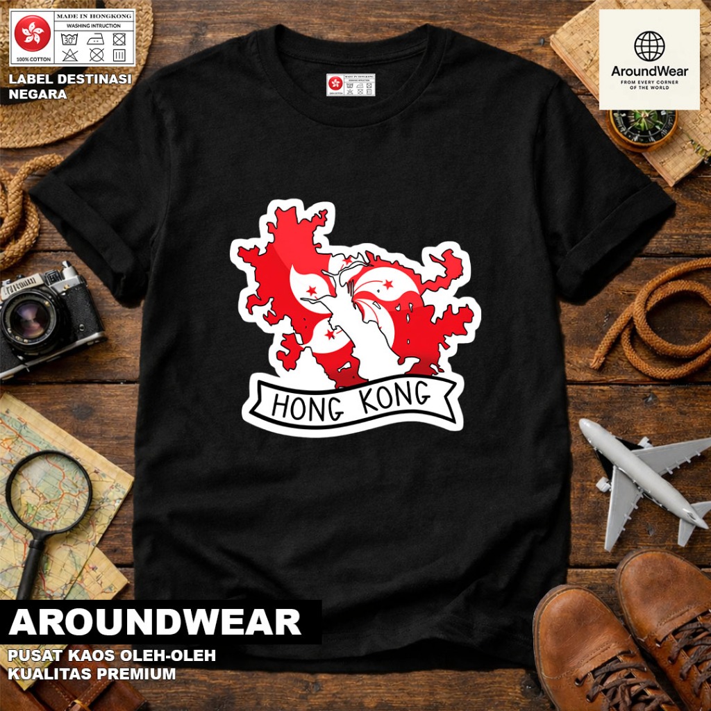 HONG KONG SOUVENIR เสื้อยืด 16 พร้อมแท็ก HONG KONG PREMIUM SOUVENIR MATERIAL ของขวัญ