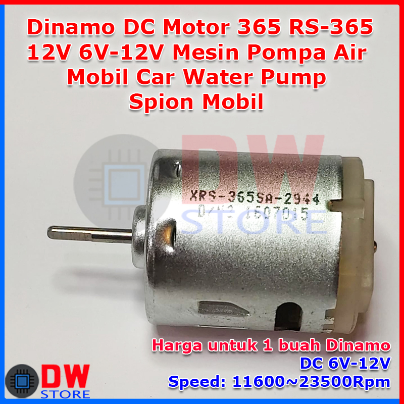 MESIN Dynamo DC มอเตอร์ 365 RS-365 DC 12V 6V-12V รถปั๊มน้ําเครื่องปั๊มน้ํารถกระจกมองหลังรถยนต์