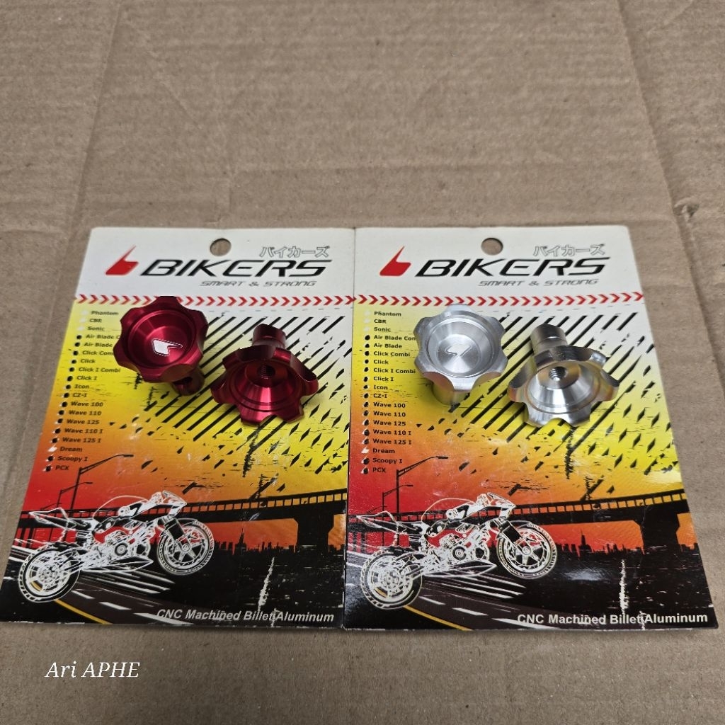 Original CNC BIKERS THAILAND น็อตปรับเสาดรัมเบรกสากลสําหรับทุกบีท, vario, supra 125 ฯลฯ รถมอเตอร์ไซด
