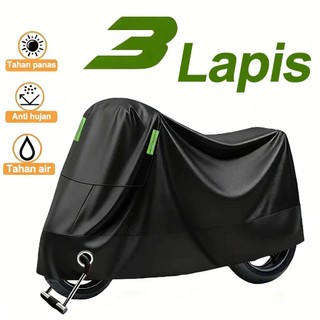 Sarung Motor tiga lapis AUTOP anti air 100%, tahan hujan, tahan sinar matahari, tahan debu dan UV, Sarung motor anti sinar matahari, penutup sepeda motor Waterproof Bahan Tebal