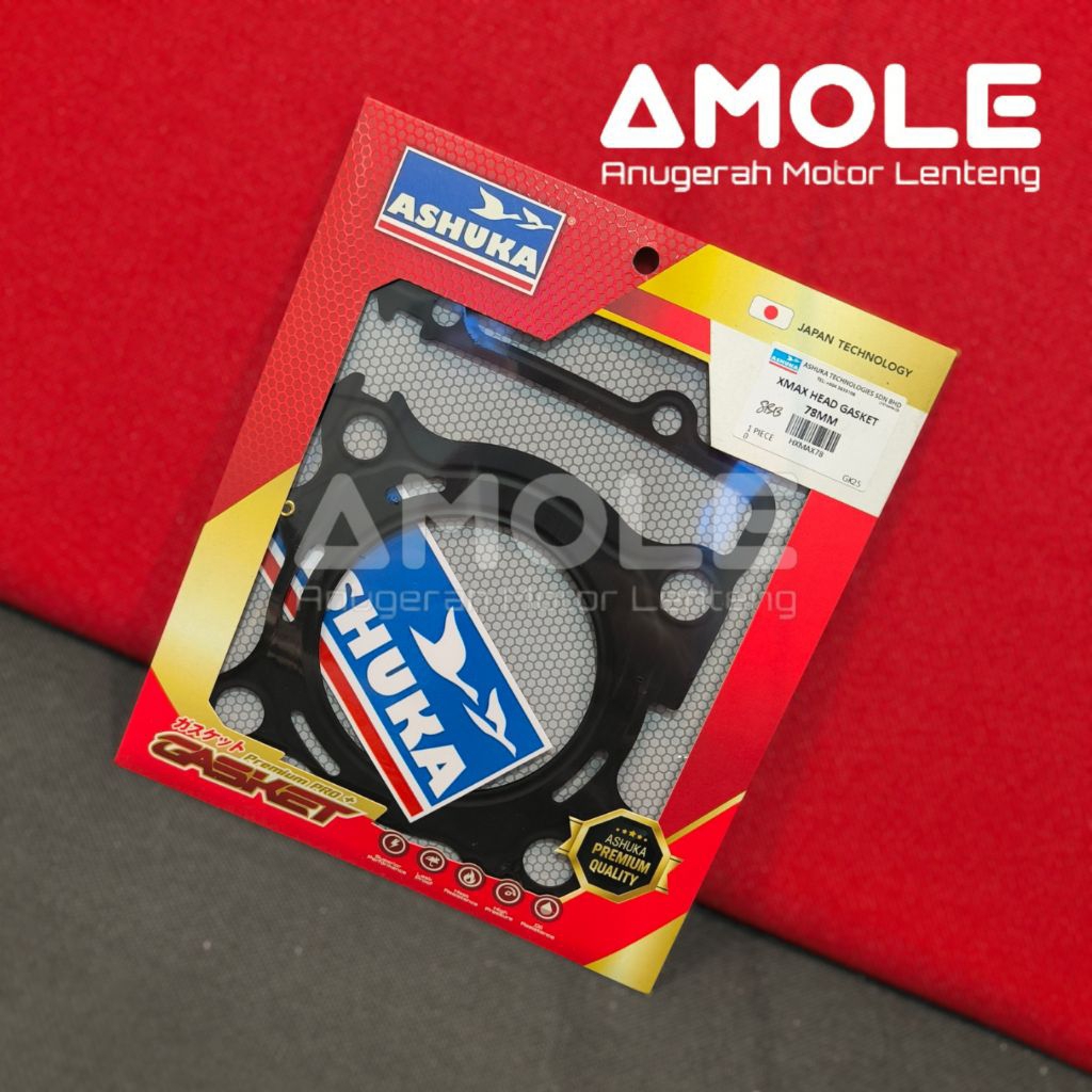 ปะเก็นหัวปะเก็นบล็อกด้านบน Ashuka RCM Yamaha XMax 76 MM 78 MM