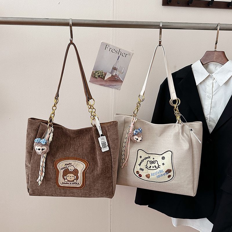 KOSK กระเป๋าสะพายไหล่ผู้หญิงแฟชั่นน่ารัก Simple Tote Bag 6826