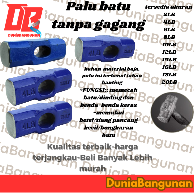 Bodem Stone Hammer 8LB, 10LB, 12LB, 14LB, 16LB, 18LB, 20LB / Stone Crusher