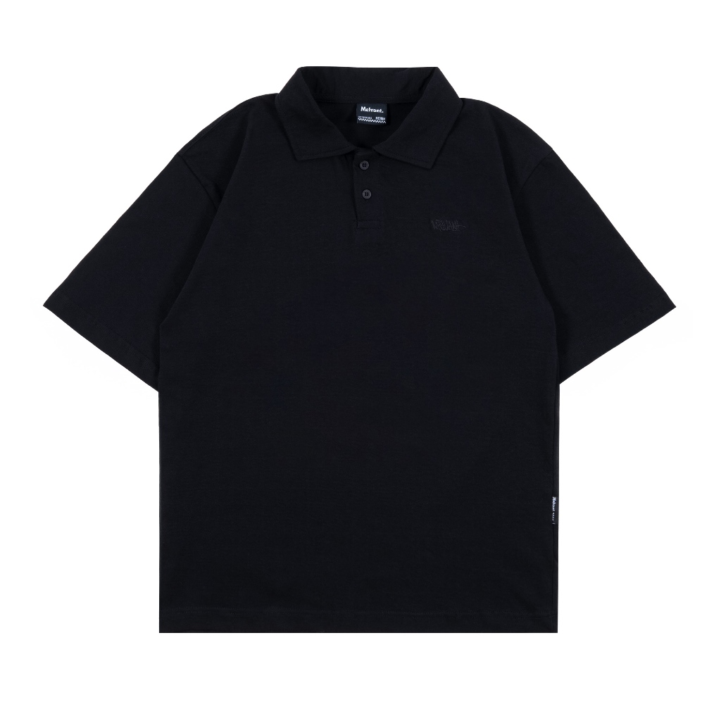 Melvant - เสื้อเชิ้ตสีดํา MPL Serra | เสื้อโปโลผู้ชายคอปก / เสื้อยืดโปโลผ้าฝ้าย