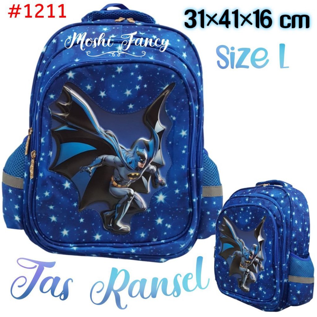 Batman Motif Boys School Backpack / Batman Motif Boy School Backpack / Batman Motif Elementary Schoo