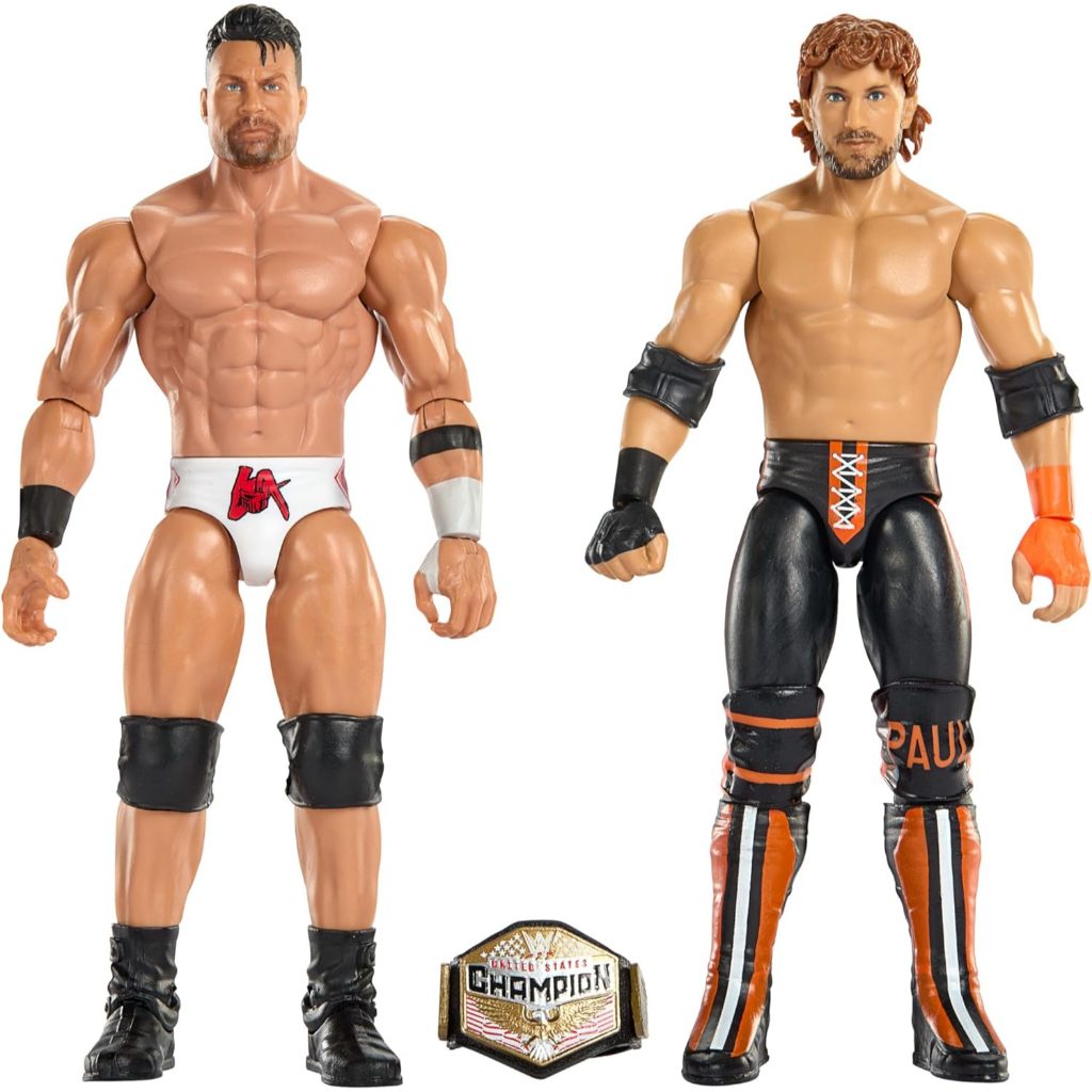 READY MATTEL WWE MAIN EVENT SHOWDOWN ACTION FIGURES 2-PACK พร้อมอุปกรณ์เสริม, ชุด 24 LA KNIGHT VS
