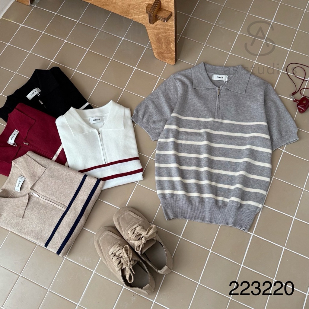 แบรนด์ ONE K 223220 TOP KNIT BKK