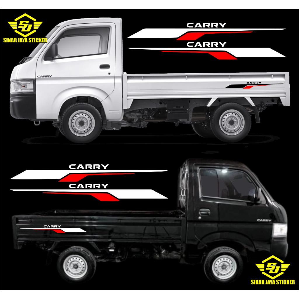 สติ๊กเกอร์แถบรถกระบะพกพา | สติ๊กเกอร์ตัด | SUZUKI CARRY SIDE BODY หลากหลาย