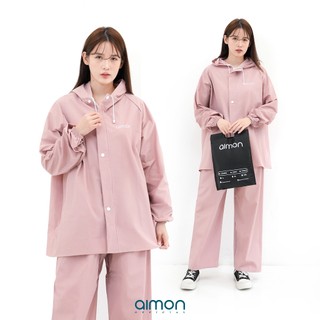 Jas Hujan Pria Wanita Setelan Jaket Celana Tebal Aimon