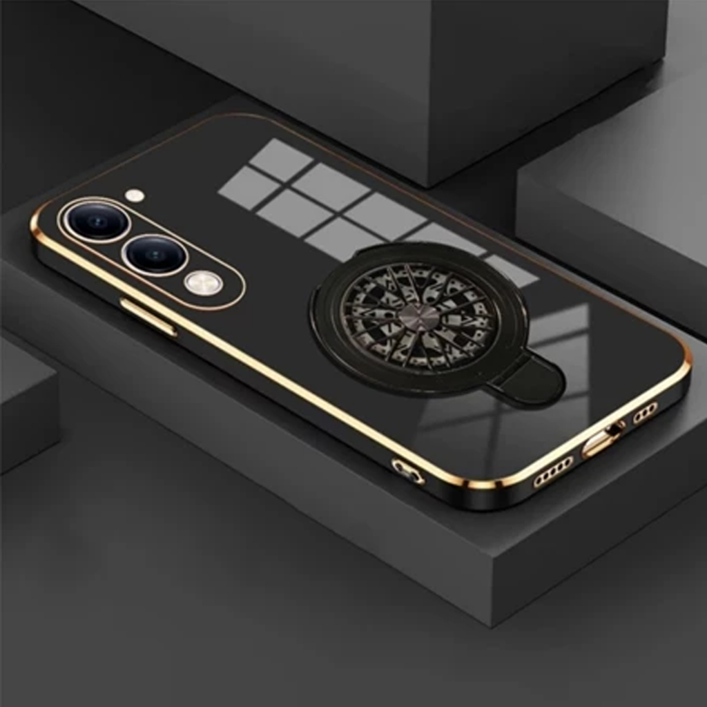 เคสนิ่มสําหรับ VIVO Y04S Y04 Y19S GT Y29S 5G แหวนซิลิคอนสปินเนอร์ชุบพรีเมี่ยม