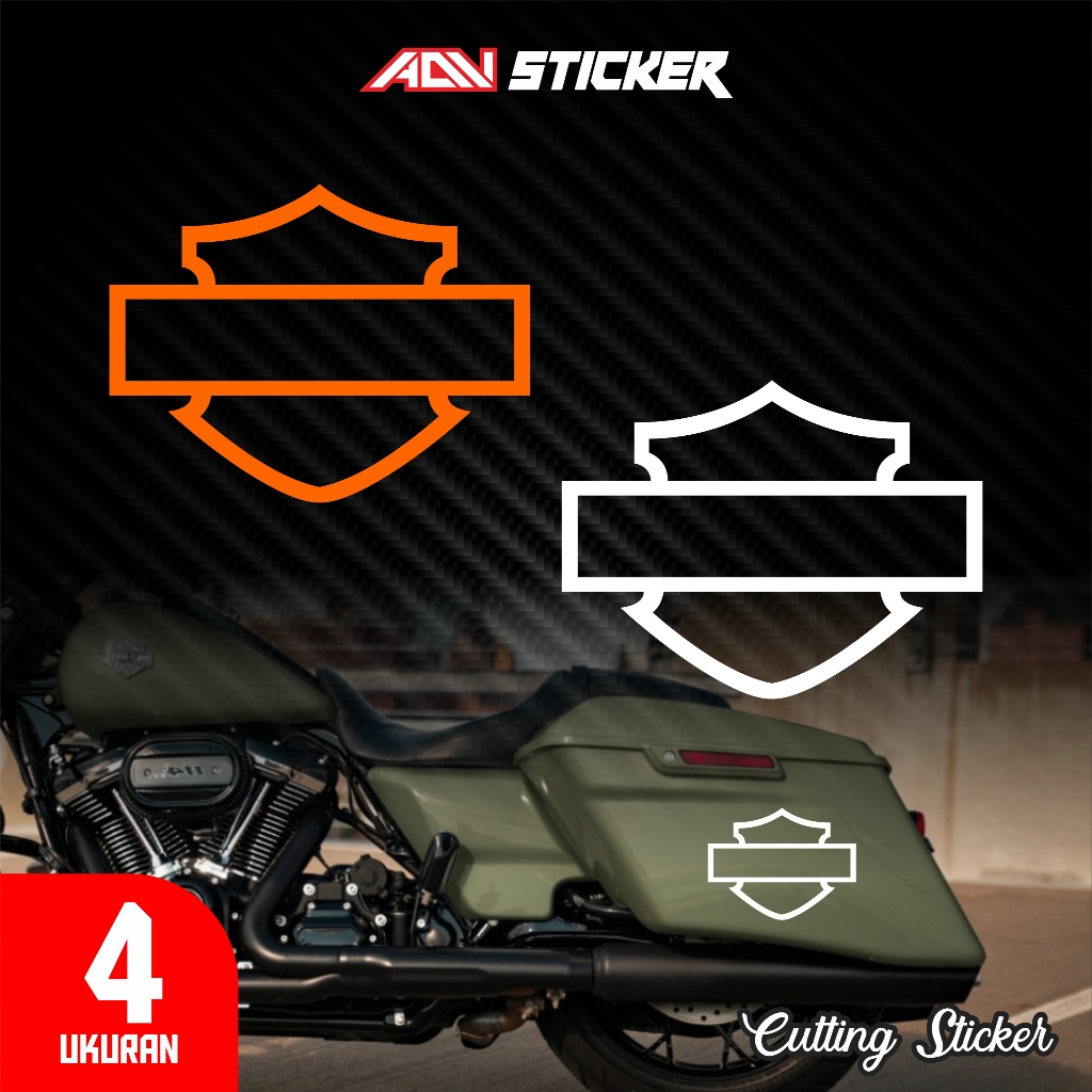 สติ๊กเกอร์ตัดโลโก้ Harley Davidson | สติ๊กเกอร์ตัดมอเตอร์ไซค์ พรีเมี่ยม | 4 ขนาด | 10 สี 05