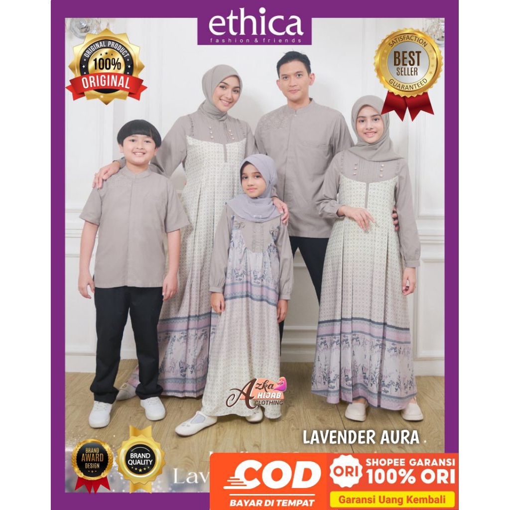ETHICA Sarimbit Ladiva Lavender Aura Ethica Original - Family Sarimbit 2026 - Eid Sarimbit 2026 - Fa