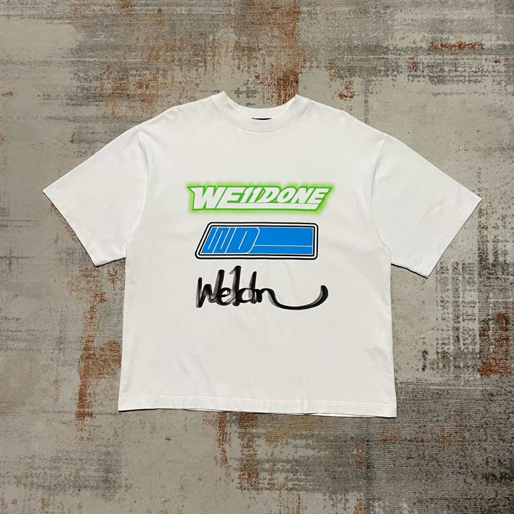 เสื้อยืด WE11DONE สีขาววินาที