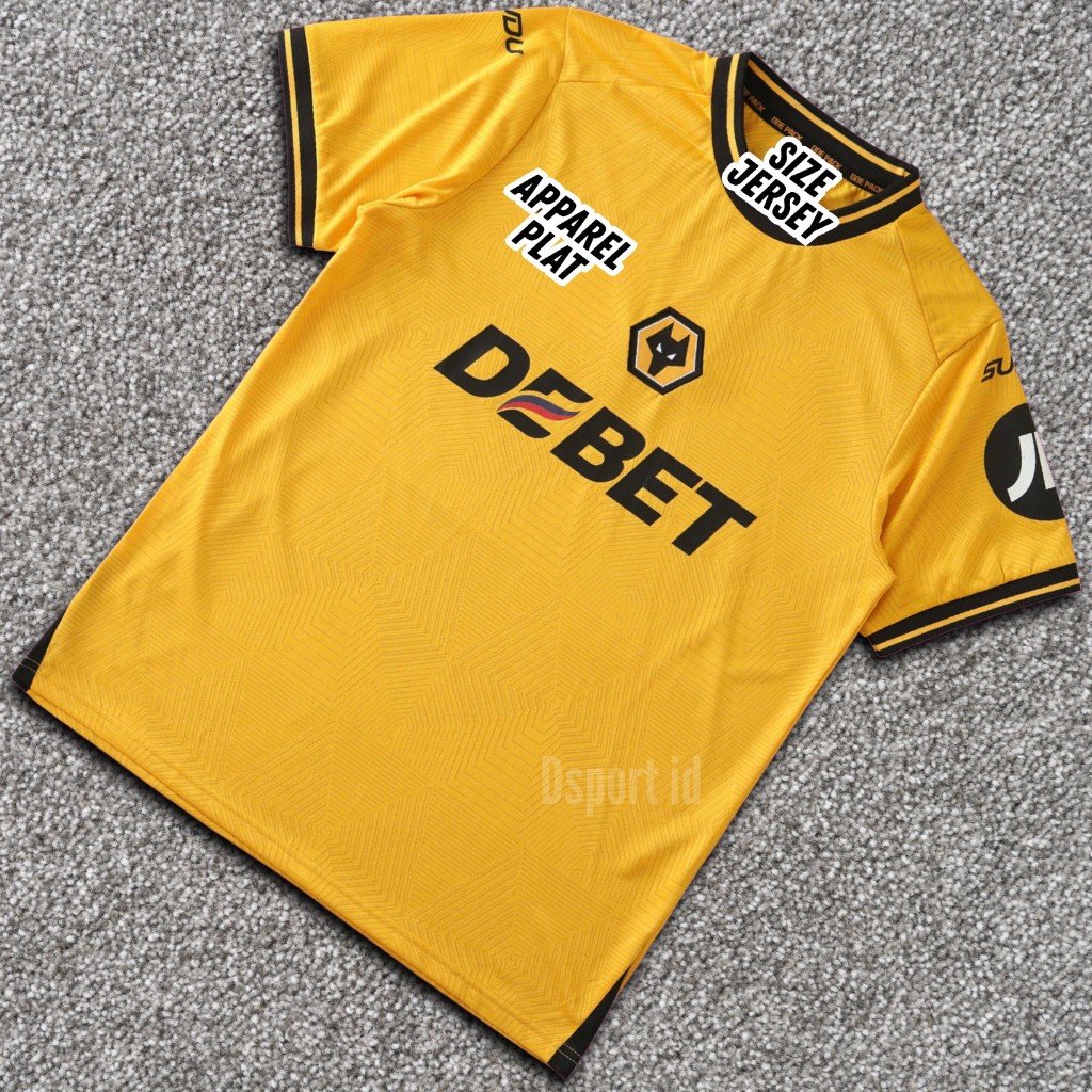 Wolves Home Jersey 2024 2025 เสื้อฟุตบอล 24 25 แฟนๆ เวอร์ชั่น Dsport