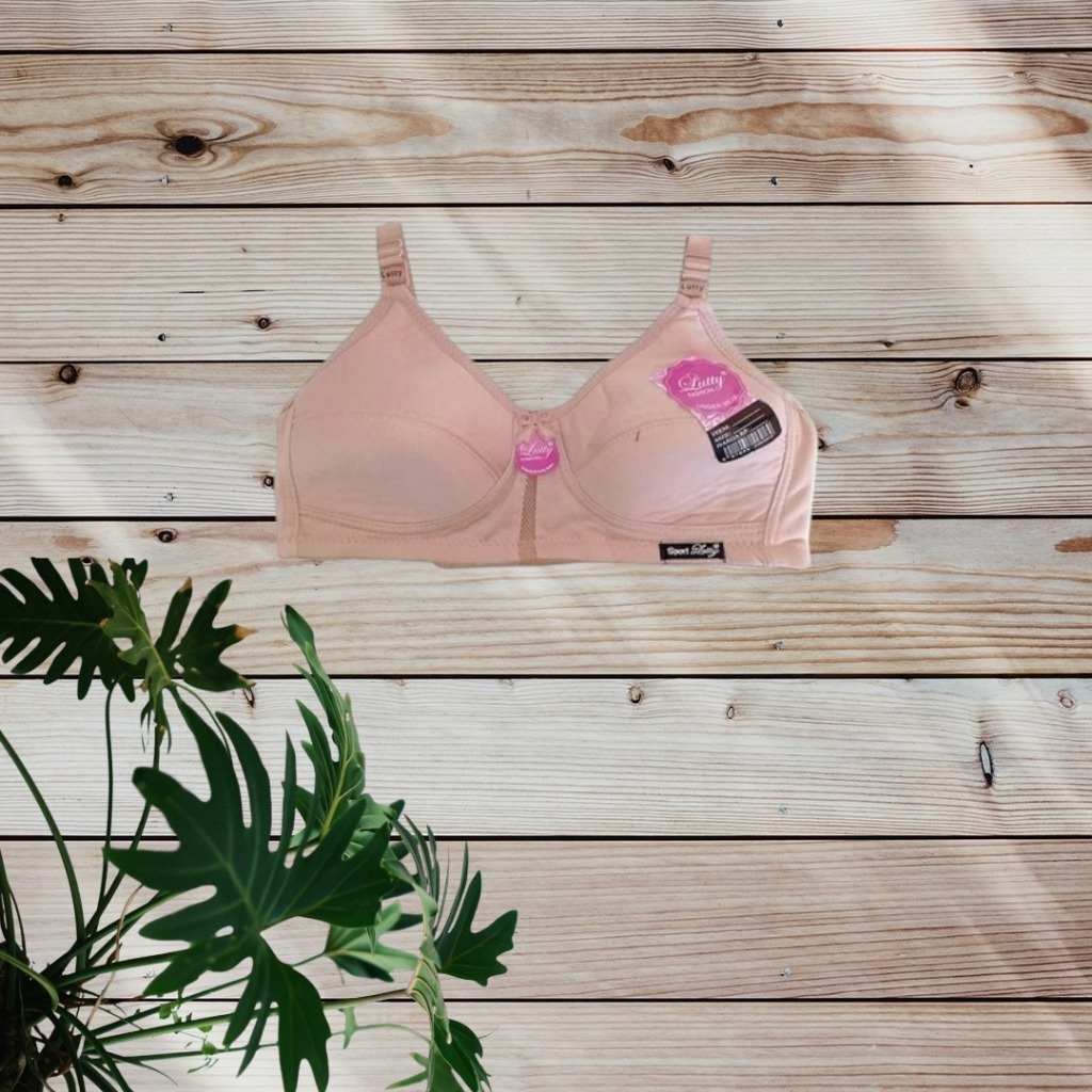 สปอร์ตบรา Lutty K2 | ผู้หญิง Thin Foam BRA ไม่มีลวด 2 ปุ่มสามารถเลือกสีน้ําตาลสดใส (1 ชิ้น) LUTTY WO