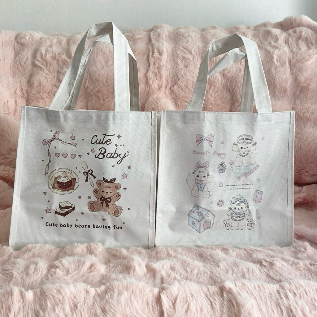 Mocorie - Glacessy coquette Totebag / coquette Lunch Bag / coquette Lunch Bag / Ribbon Lunch Bag / c