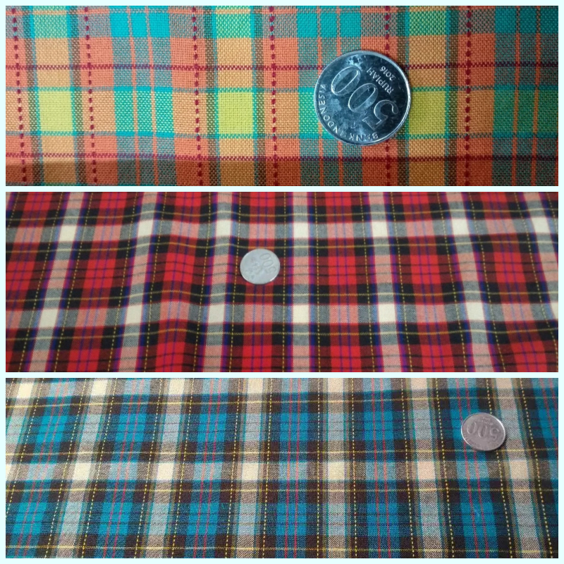 MERAH KATUN HIJAU ผ้าใยฝ้าย 557OR | 557MR | 557HJ สีส้ม แดง เขียว