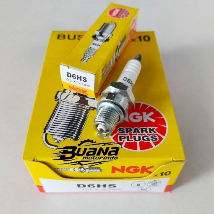 (WHOLESALE 10 ชิ้น) หัวเทียน NGK D6HS สําหรับรถจักรยานยนต์เก่า C70 C90 S90 CB110 CB125 D6HS NGK (10 