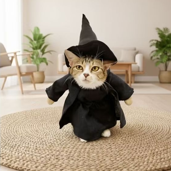 เสื้อผ้าแมว, COSTUME LITTLE GRANDMA FROG, FUNNY PERSI HALLOWEN COSTUME