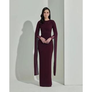 COD Shireen Dress Malaysia Terbaru 2026 M L XL XXL Baju Jumbo Gamis Kurung Kondangan Bridesmaid Bahan Ceruty Babydoll mix Brukat Style Model Terbaru New Collection