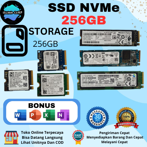 มือสองเดิม NVMe 256GB SSD (มือสองยังคงเหนือ 70%)