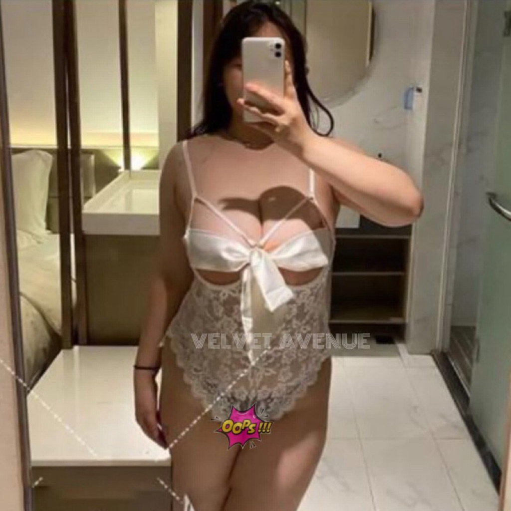 ชุดชั้นใน Teddies เซ็กซี่ เปิดพอดี Xl jumbo Ayama ริบบิ้นยืด