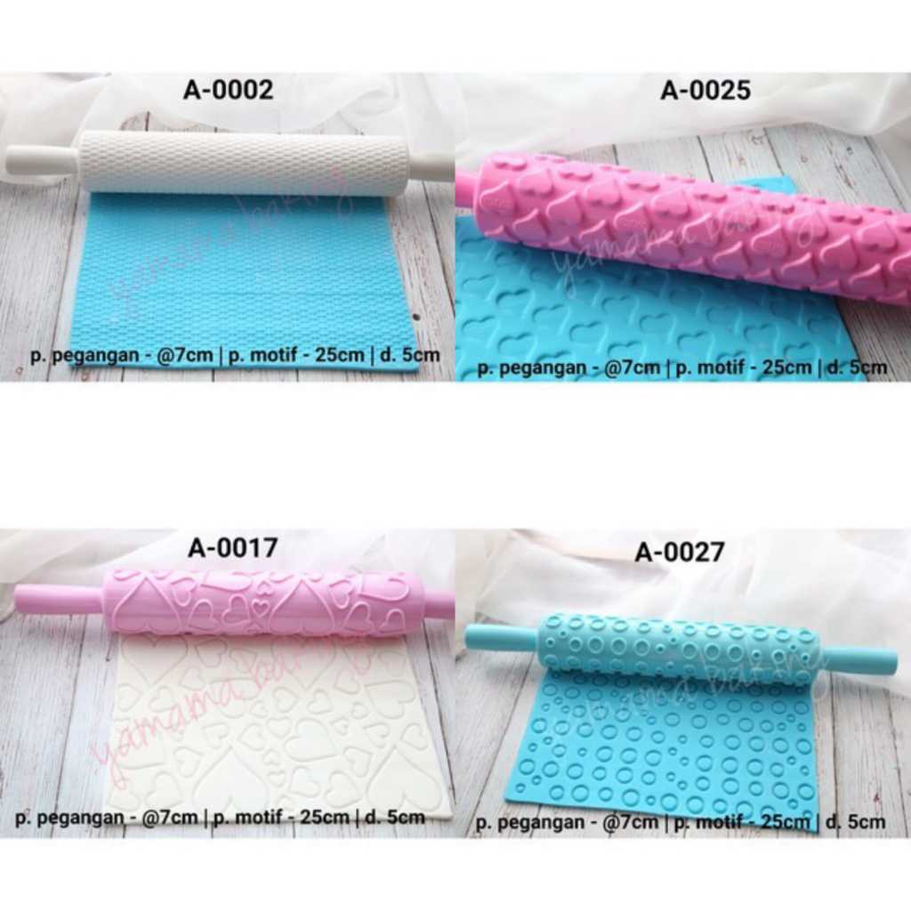 GR-A GR-2 Rolling pin roller fondant คุกกี้นูน motif