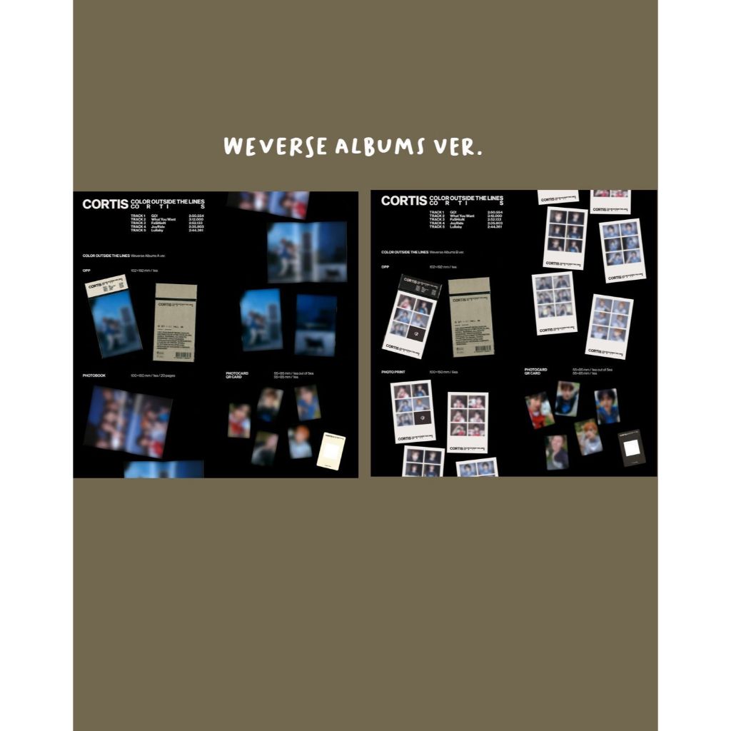 [หนังสือ] CORTIS ALBUM - ส่วนด้านข้างของ LINES X ขายการ์ดเวอร์ชั่น WEVERSE ALBUMS PB PHOTOBOOK SING 