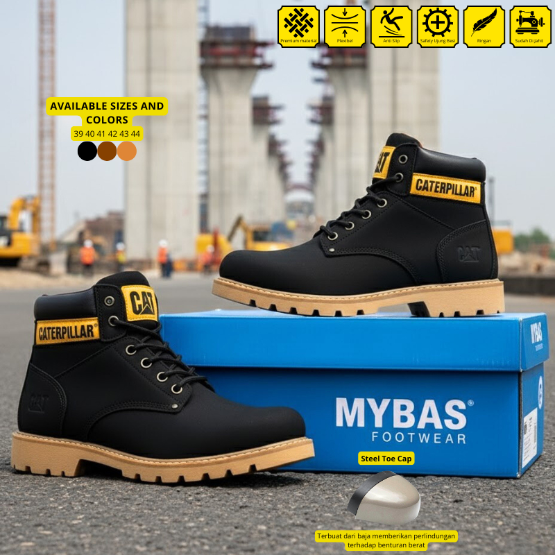 MENS SAFETY BOOTS - TREKKING TOURING HIKING SAFETY BOOTS - CATERPILLAR SAFETY BOOTS
