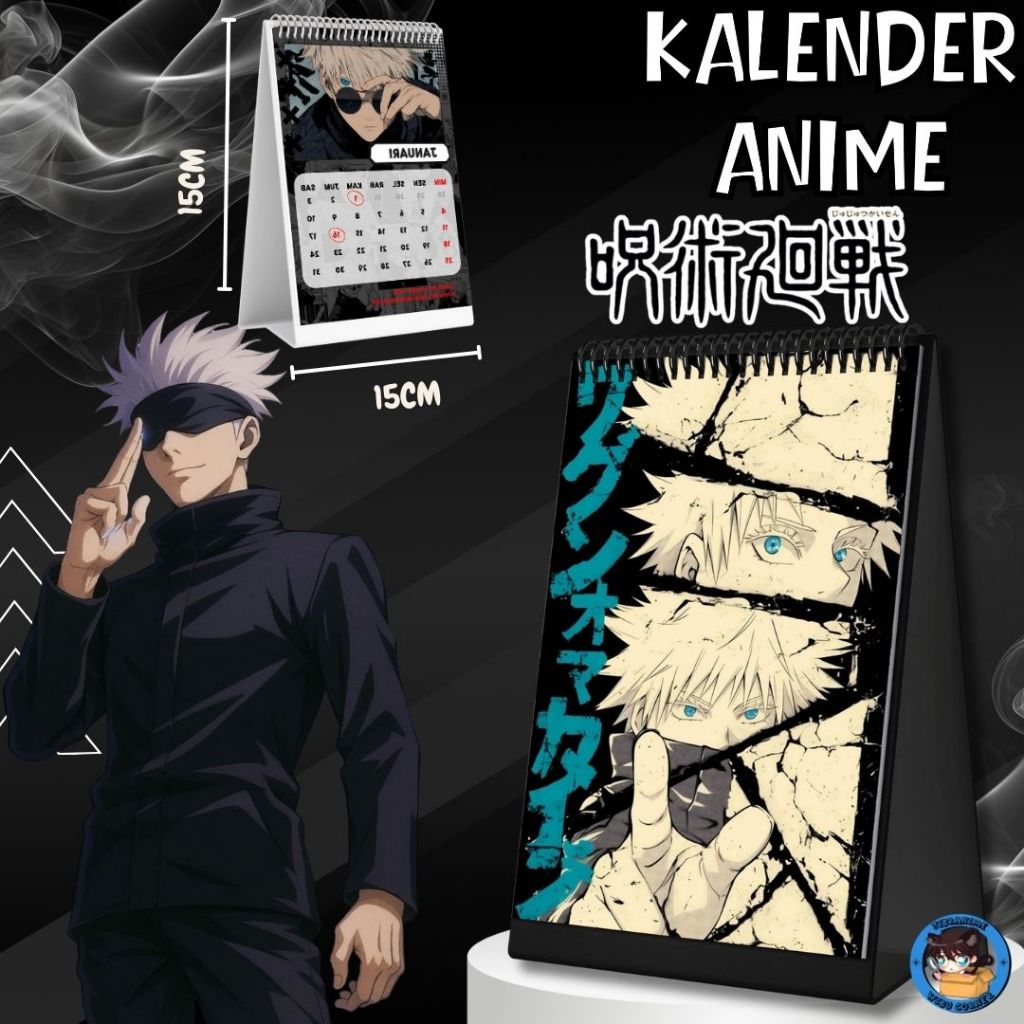 ANIME CALENDAR 2026 / GOJO SATORU 2026 CALENDAR / JUJUTSU KAISEN GOJO DESK CALENDAR