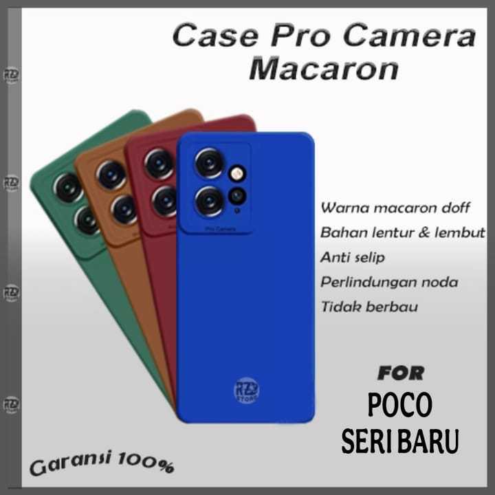 CASE PRO Camera Macaron POCO C71 C75 M7 X7 ปลอกซิลิโคนเคลือบด้าน