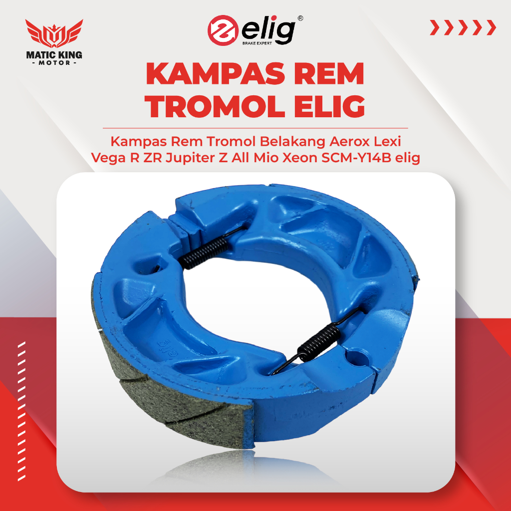 ELIG ด้านหลังกลองเบรค Pads Yamaha Mio Sporty Smile J M3 Fino Aerox X Ride Soul GT Jupiter MX Vixion 