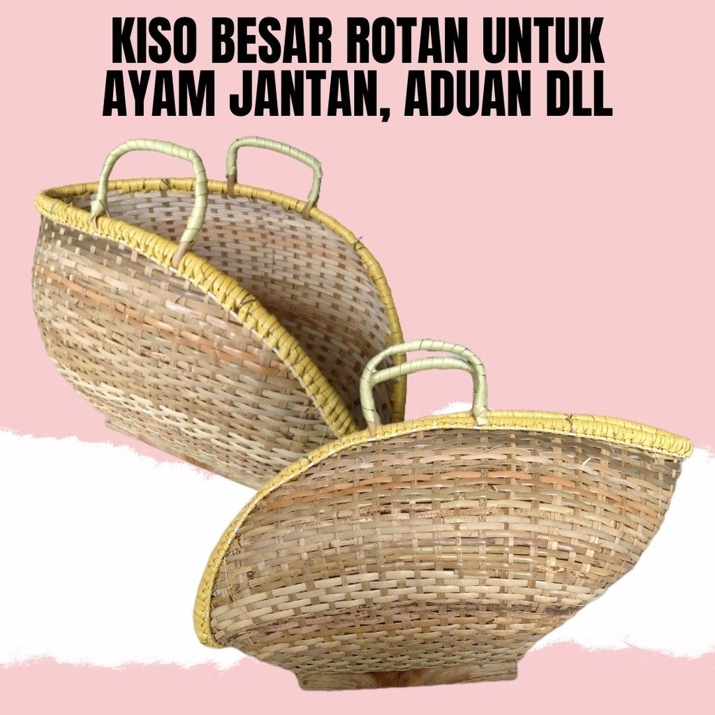 2 ชิ้น RATTAN CHICKEN BAG KISO KISA BANGKOK CHICKEN BAG การต่อสู้เต็ม RATTAN MATERIAL