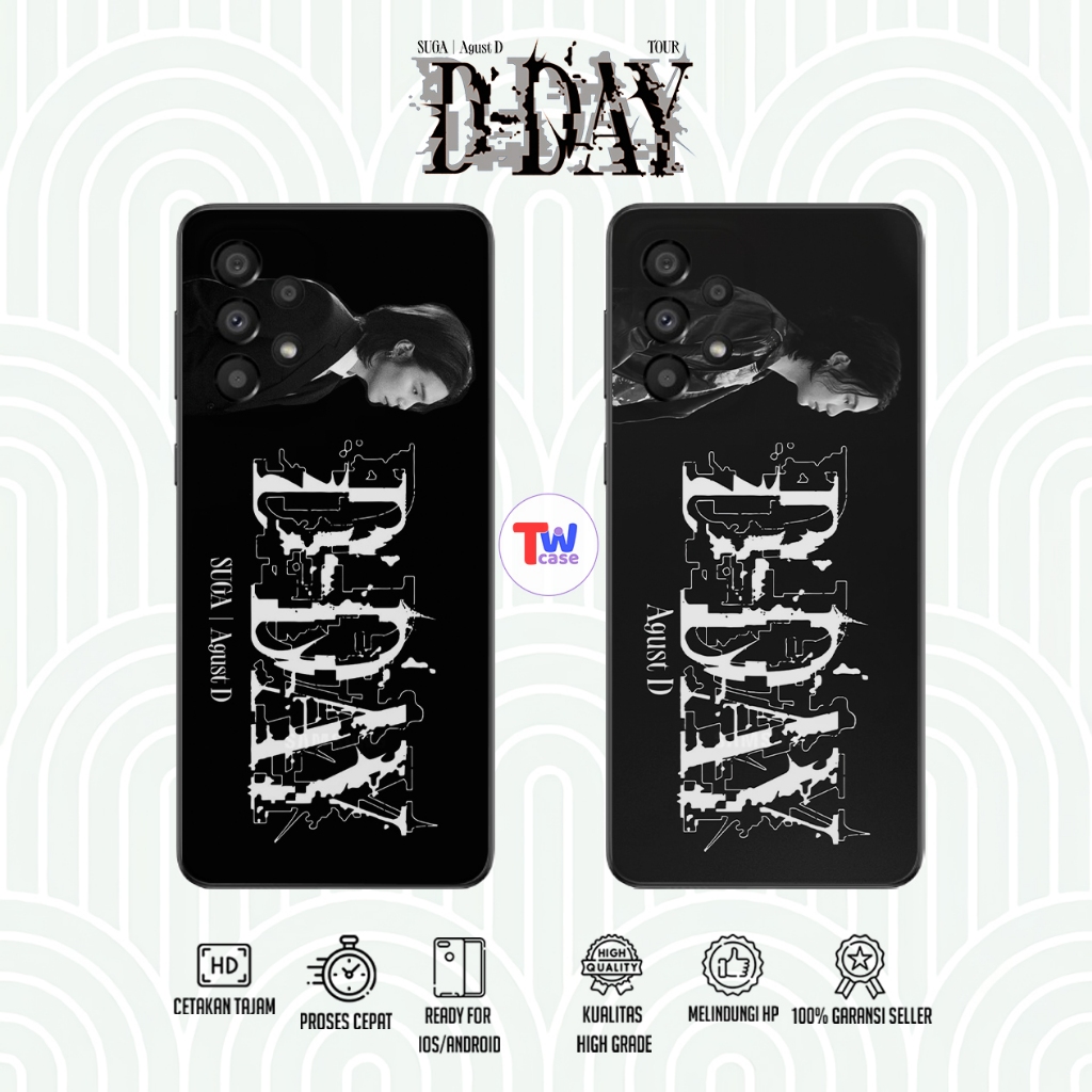 HP Suga Dday Blackmatte Motif เคสโทรศัพท์สําหรับโทรศัพท์ทุกประเภท
