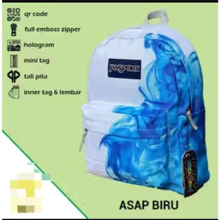 กระเป๋าเป้ ไวรัส รุ่นล่าสุดของ JANSPORT JANSPORT กระเป๋านักเรียนและทํางานลายนูนเต็มรูปแบบ นําเข้าสุด