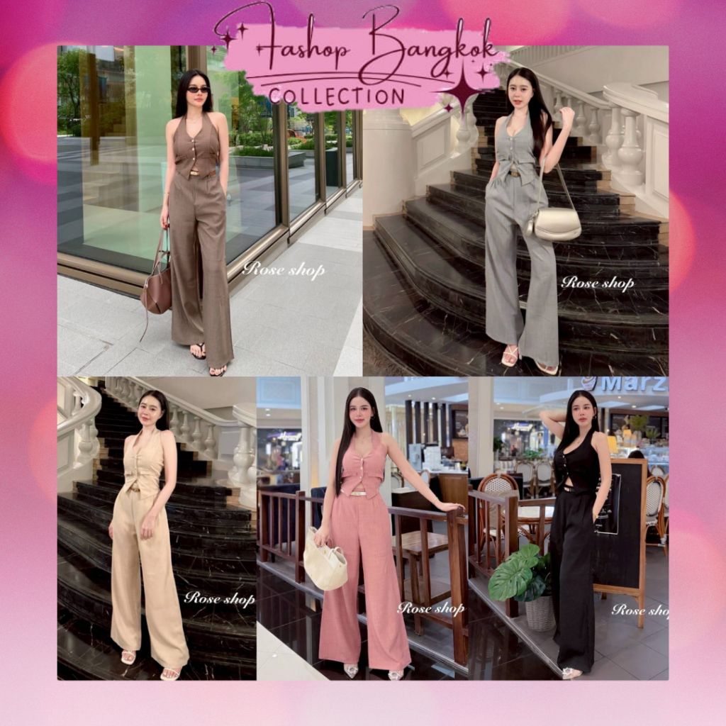 Fashop Bangkok - Bangkok Womens Long Pants Set - Jollyn Set