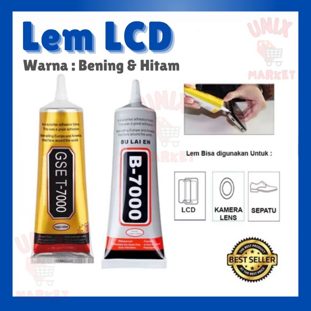 กาวหน้าจอสัมผัส LCD 15ml T-7000 B7000 กาวใสกาวสีดําใสอเนกประสงค์เครื่องประดับกาวกาวโปร่งใส