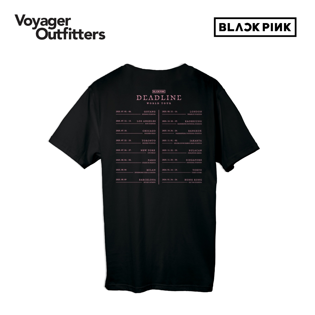 เสื้อยืด Voyager Outters - BLACKPINK "Deadline World Tour"