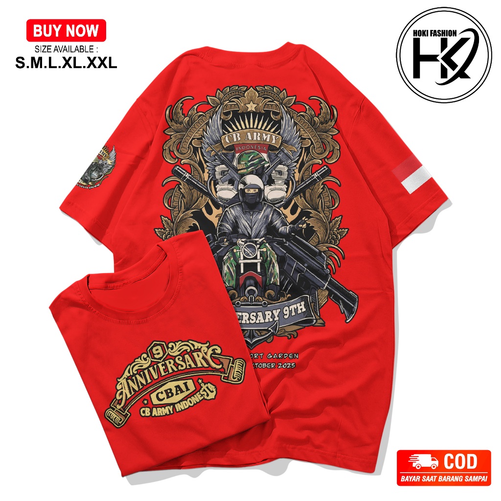 เสื้อยืดกิจกรรม CB ARMY INDONESIA JEMBER 19 OCTOBER 2025