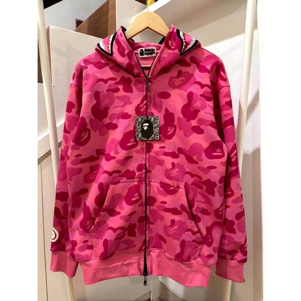 BAPE PINK ZIPPER HOODIE
