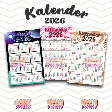 2026 AESTHETIC WALL CALENDAR / วาล์ว CALENDAR / A3 CALENDAR / CUSTOM CALENDAR