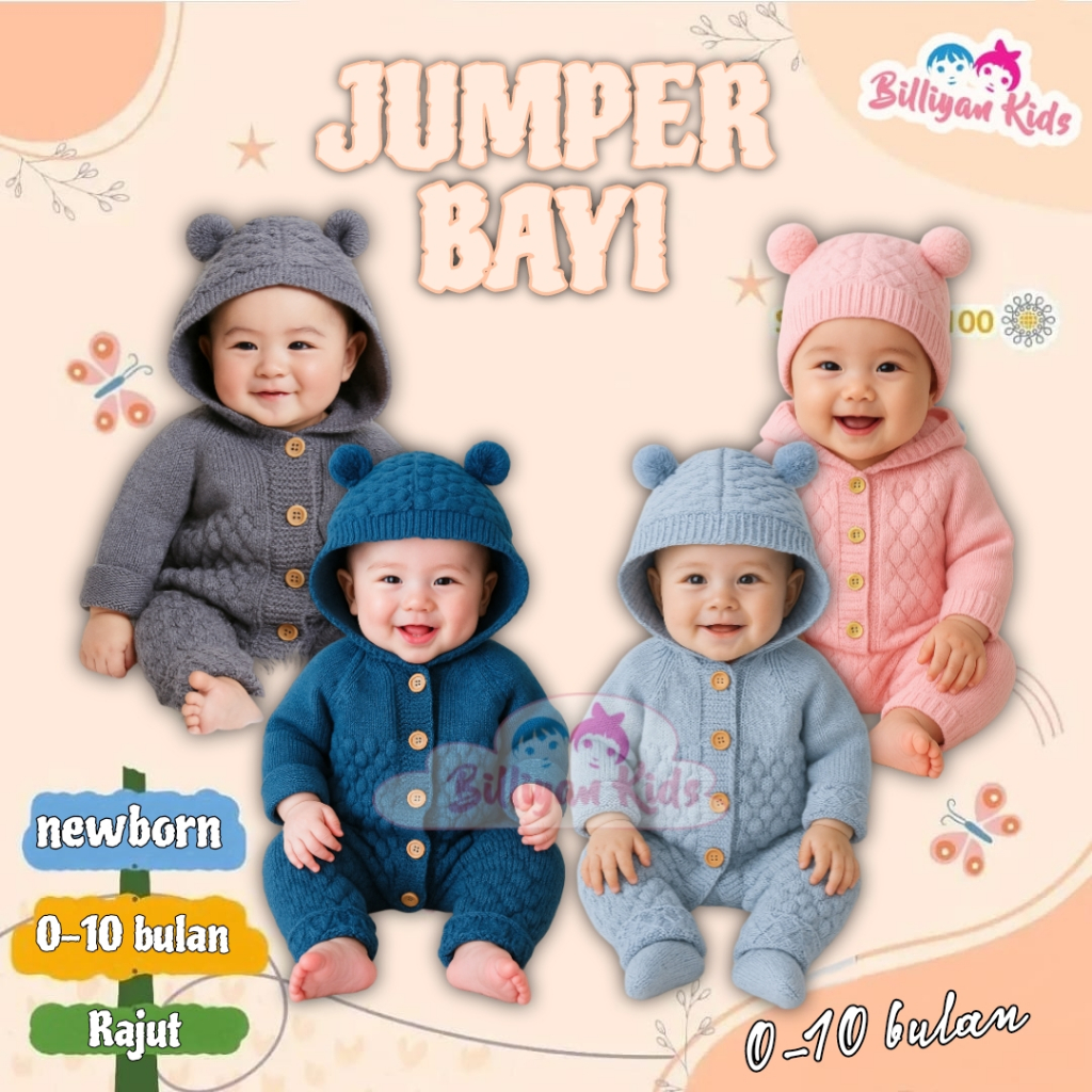 UNISEX BABY BOYS AND GIRLS KNIT JUMPER 0 ถึง 10 MONTHS NEWBORN JUMPSUIT BODYSUIT เสื้อผ้าเด็ก