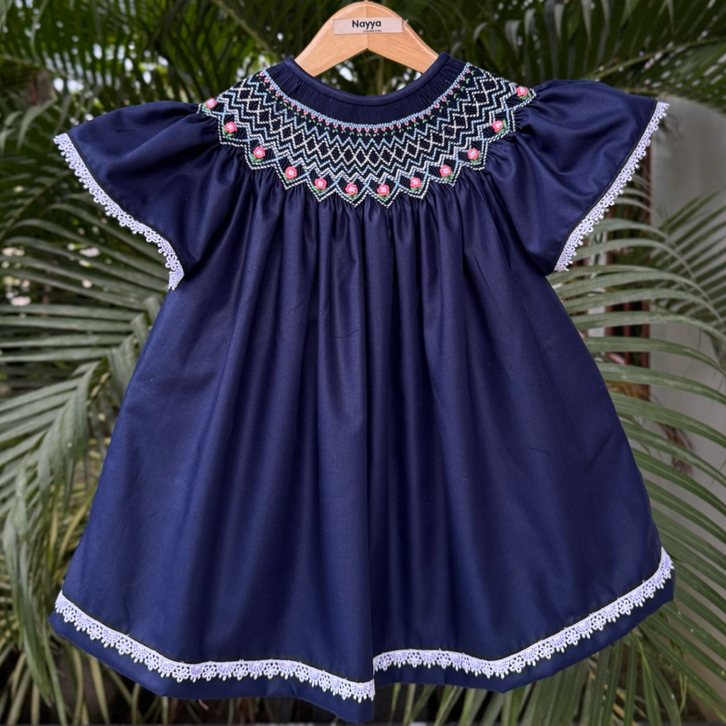 Navy - Handssmock Bishop Dress