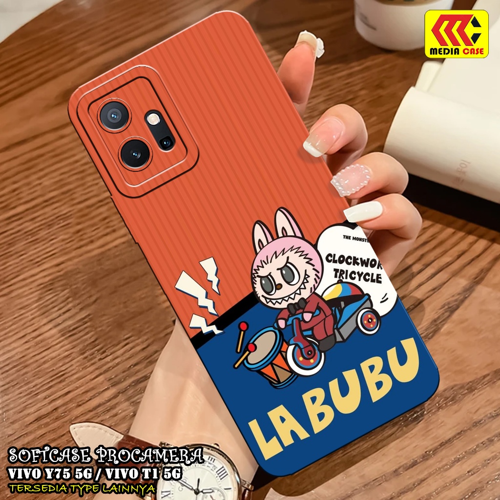 HP เคส VIVO Y75 5G / T1 5G ล่าสุด - เคสการ์ตูน Motif - เคส - VIVO T1 5G / Y75 5G Softcase - VIVO Y75